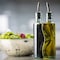 Tablecraft TableCraft Gemelli Clear Glass/Steel Oil and Vinegar Set w/Pourer 17 oz H918 - alternate 2